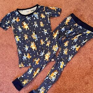 Little Sleepies Bluey pajamas size 5/6